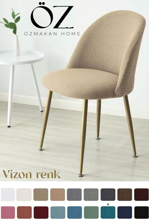 ÖZMAKAN-1 Piece Lycra Oval Chair Cover - Washable and Elastic 1