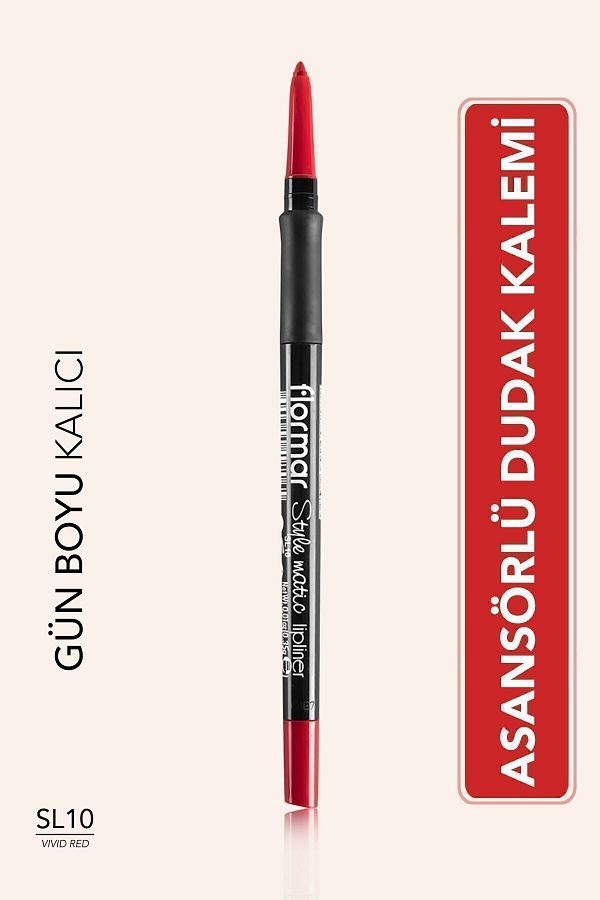 Flormar-Lip Liner - Stylematic Lipliner Sl10 Vivid Red ( 8690604497065 ) 1