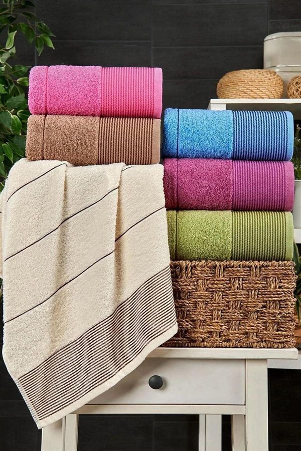 Rebeka 6 piece Scarf Mixed Hand Face Towel Set Trendyol