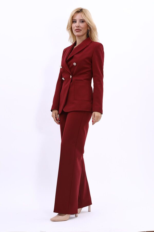 Wide Leg Womens Red Dress Suit Vest And Pants Set Women Cicy Bell Women's  2-Piece Suit Set V