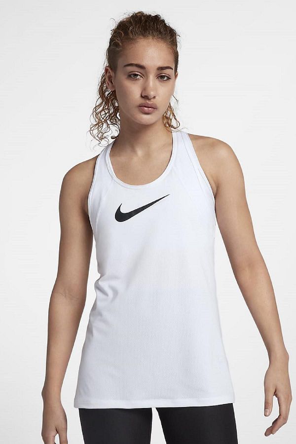 Nike Pro All Over Mesh Dri Fit Swoosh Run Tank White Running Tank Trendyol