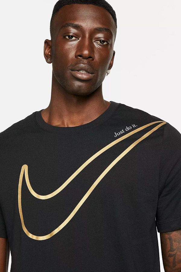 Nike black cotton t shirt store