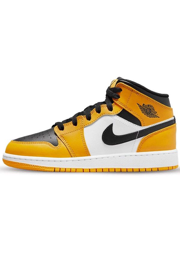 Jordan aj1 mid black and yellow deals