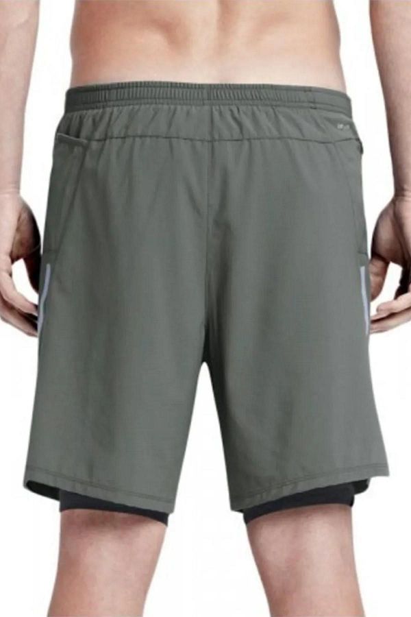 Nike Pro Mens Dri fit 7 Phenom 2 in 1 Running Shorts Two In One Leggings Running Shorts Gray Trendyol