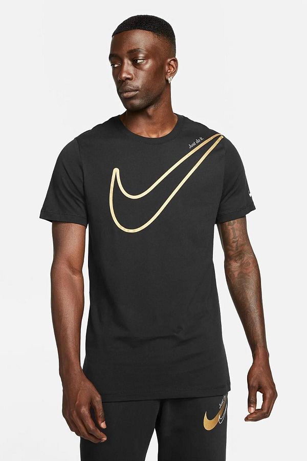 Nike Just Do It Men s Black Cotton T Shirt Casual Training Trendyol