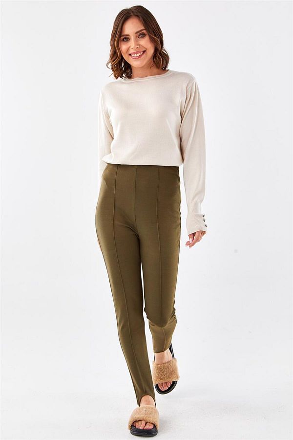 Leggings with elastic foot band hotsell