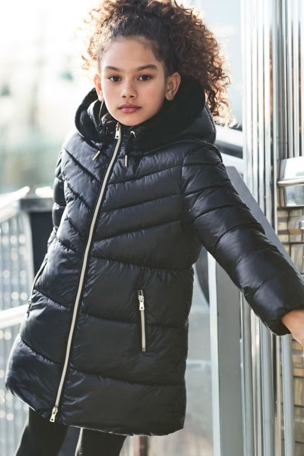 Mayoral 07478 47 Model Long Black Coat Trendyol