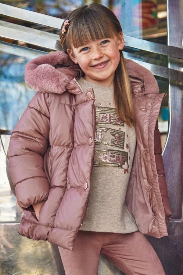 Mayoral Pink Coat 4489 92 Trendyol