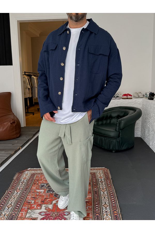 Navy blue box jacket hot sale