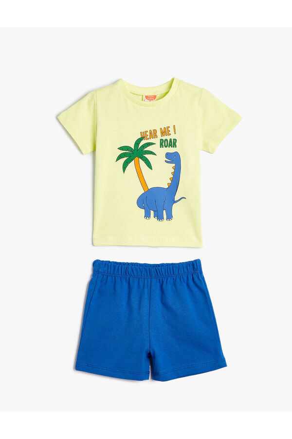 Koton Takım 2'li Şort Tişört Baskılı Pamuklu