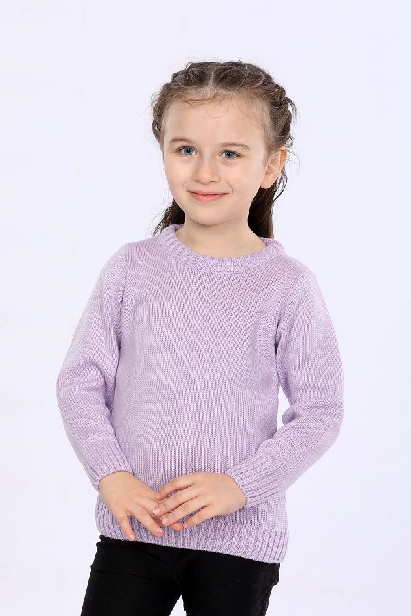 OUR K DS Girl Regular Fit Plain Sweater School Trendyol