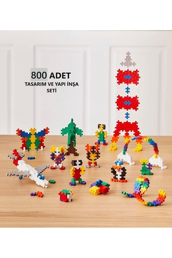 HAPPENS-Blockland 800 Piece Building Toy And Construction Set Creative Building Pixel Design Educational Minecraft Plus 1