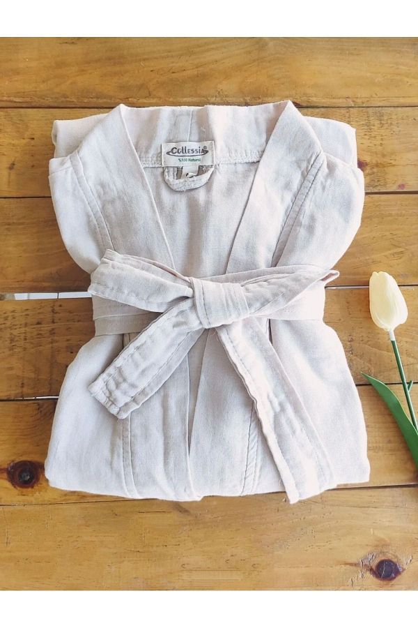 Organic cotton towelling dressing gown top