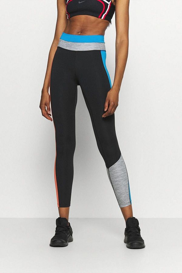 Nike One 7 8 Colour block Heathered Gray Women s Tights Trendyol