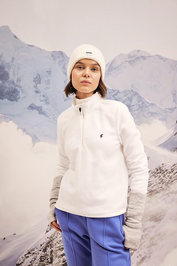 DeFacto-Bedrucktes Fleece-Sweatshirt mit Reißverschlusskragen und Standardpassform A4501ax23wn 1