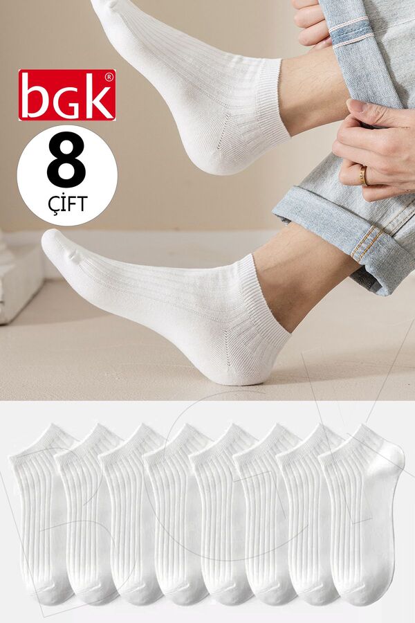 BGK Unisex 8 Pairs Colorful Striped Socks