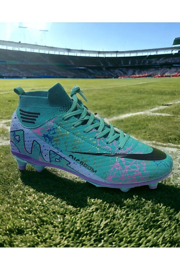 Boys green football boots on sale