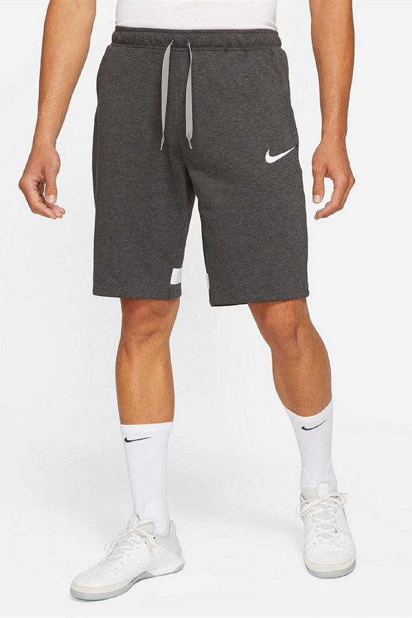 Nike Dri fit Strike 21 Fleece Zip Short Zippered 3 Pocket Gray Shorts Trendyol