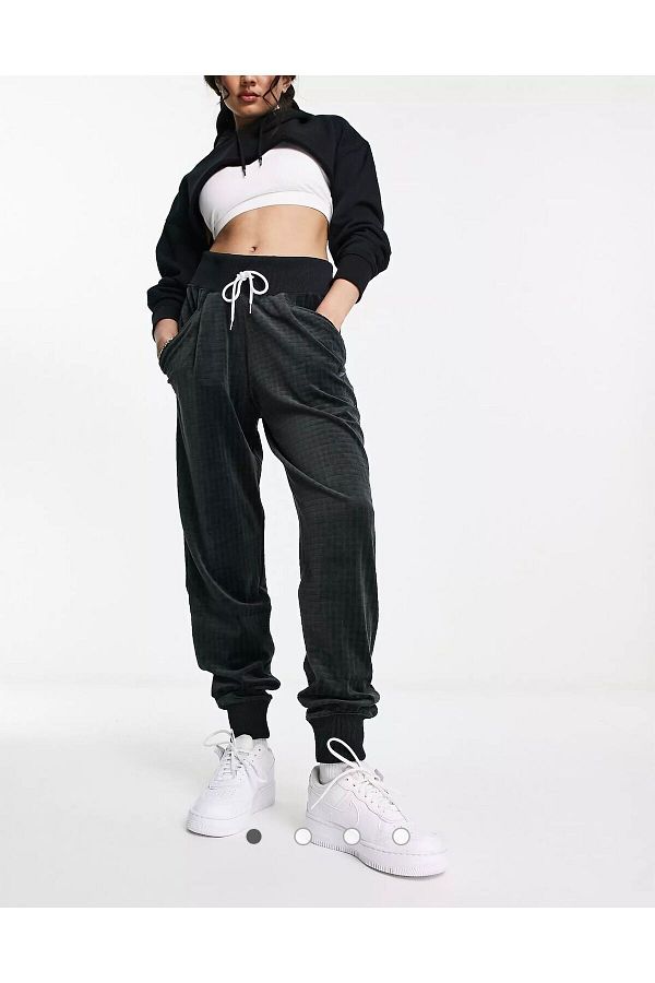 Nike Velour High Rise Jogger A1 Women s Black Sweatpants Trendyol