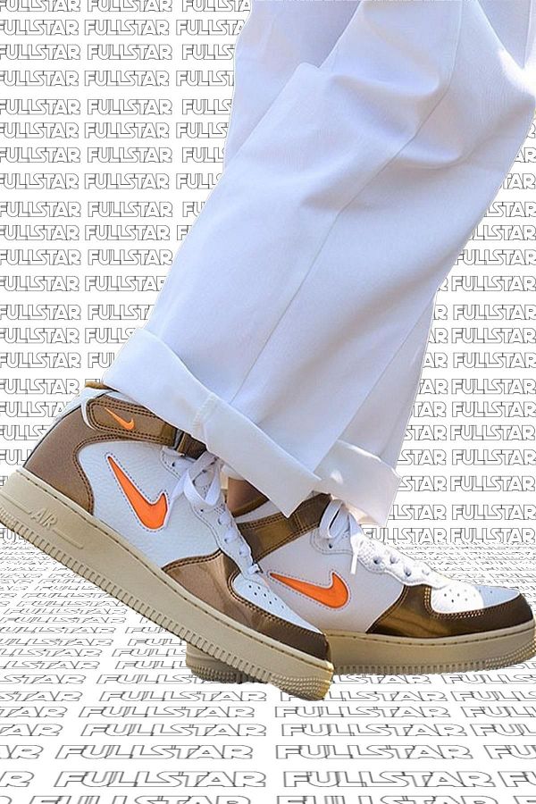 Nike Air Force 1 Mid QS Genuine Leather Jewel Ale Brown Sneaker Trendyol