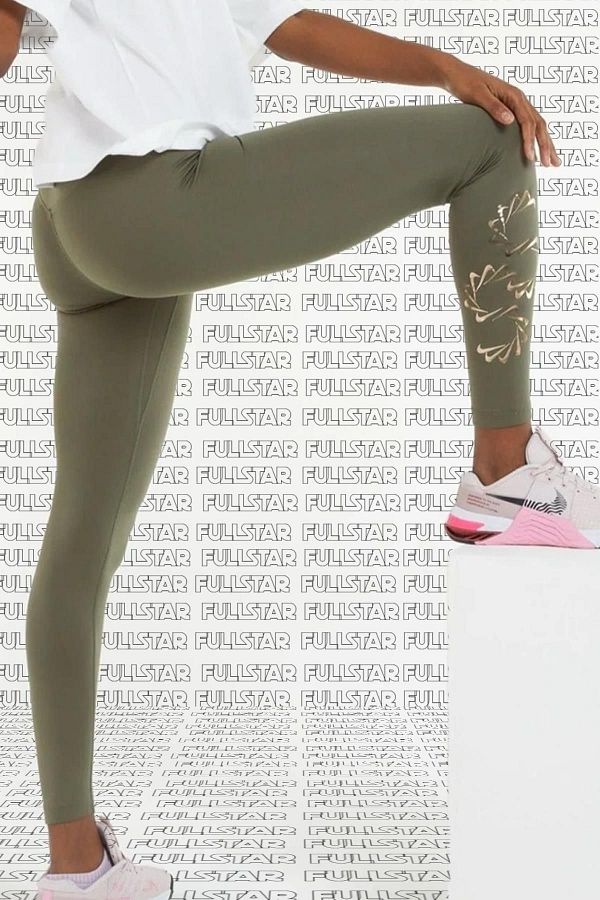 Nike One Therma Fit GRX Khaki Tight Fit Leggings Recovery Thermal Leggings Khaki Brown Trendyol