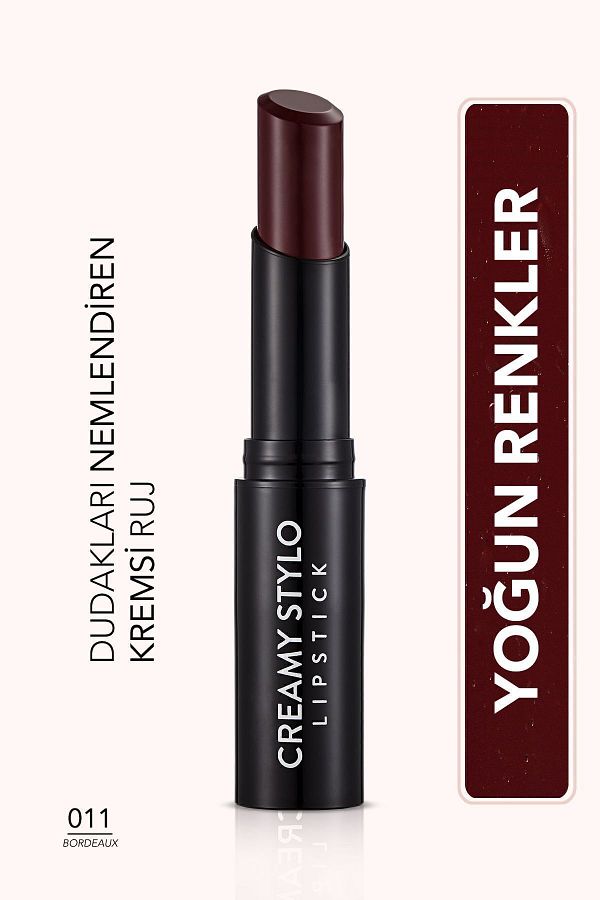 Flormar-Semi Glossy Stick Lipstick - Creamy Stylo Lipstick -011 Bordeaux-8682536013710 1