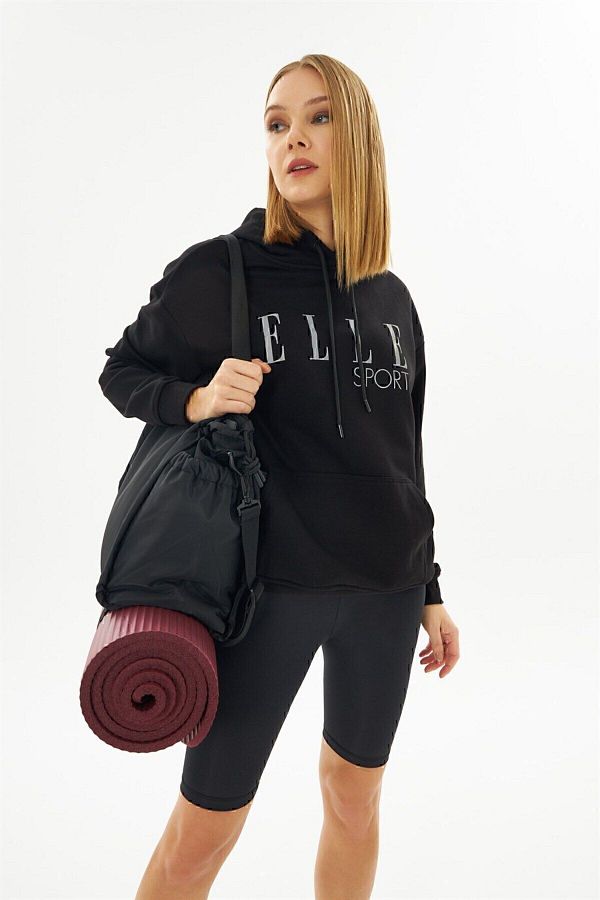 ELLE-Hanorac sport pentru damă, cu glugă, reflector de buzunar 1