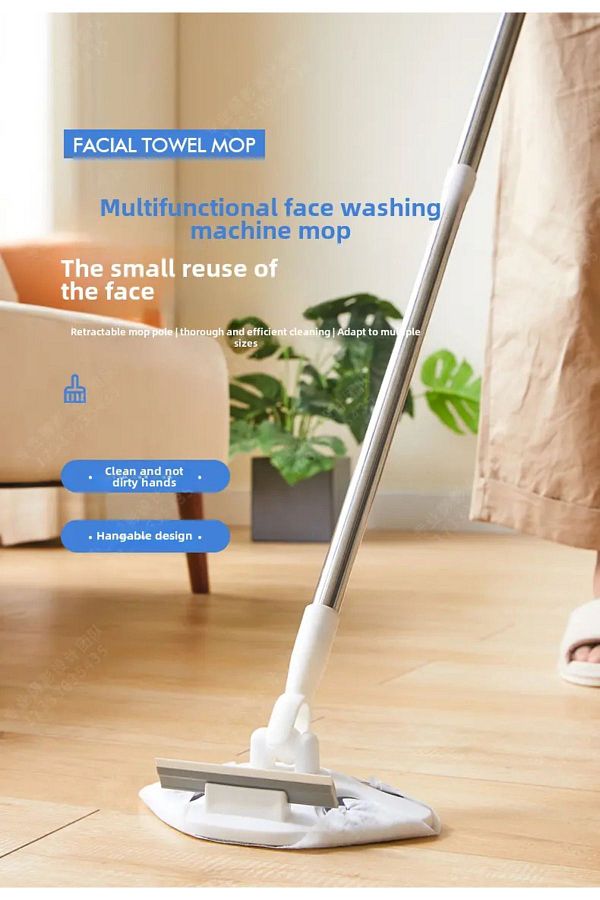 Yıldızhane-Practical Mop with Squeegee - No Need Hexagon with Cam and Surface Washing in All Corners 1