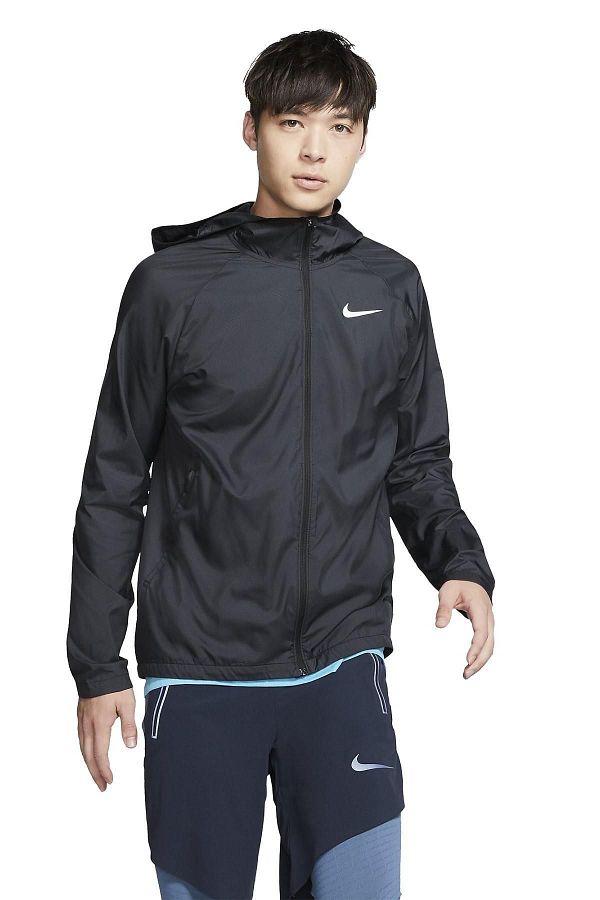 Nike Essential Hooded Running Jacket Hooded Black Running Jacket Trendyol