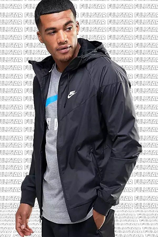 Nike Sportswear Windrunner Jacket Hooded Men s Jacket Black Trendyol