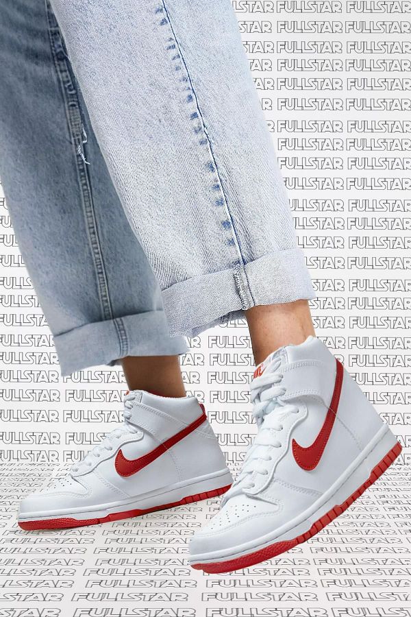 Dunk sneaker white leather top