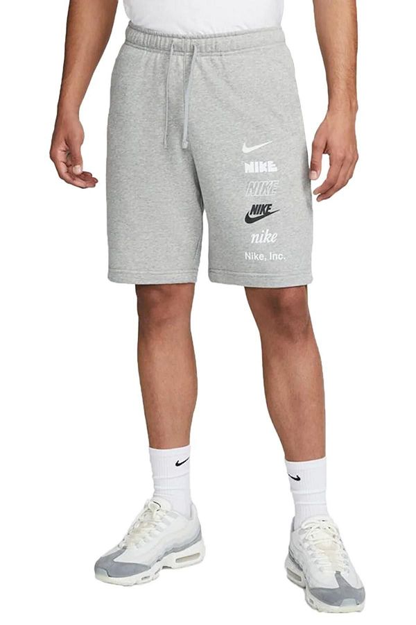 Nike Swoosh Men s Fleece Men s Shorts Melange Gray Trendyol