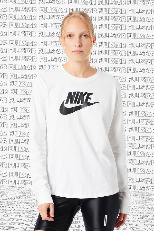 Nike Sportswear Essential Future Crew Shirt White Long Sleeve T Shirt Sweatshirt Trendyol
