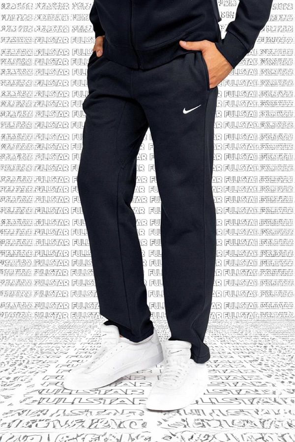 Nike Club Fleece Straight Loose Fit Loose Fit Rose Gold Cotton Sweatpants Black Trendyol