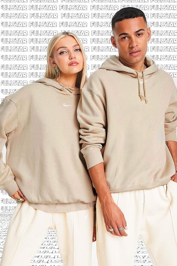 Nike-Îmbrăcăminte sport Fleece Hanorac Oversized Loose Cut Unisex Hanorac Crem Bej 1