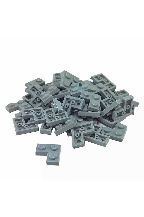 LEGO Custom Aksesuar Creator Plate 2 X 2 Corner Düz Köşe Tuğla Açık Gri 4 Adet Gönderilecek