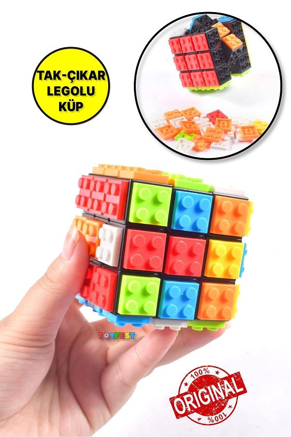 TOYFEST-3X3 Colorful Jigsaw Puzzle - Intelligence and Mind Cube with Plug-In Removable Structure 1