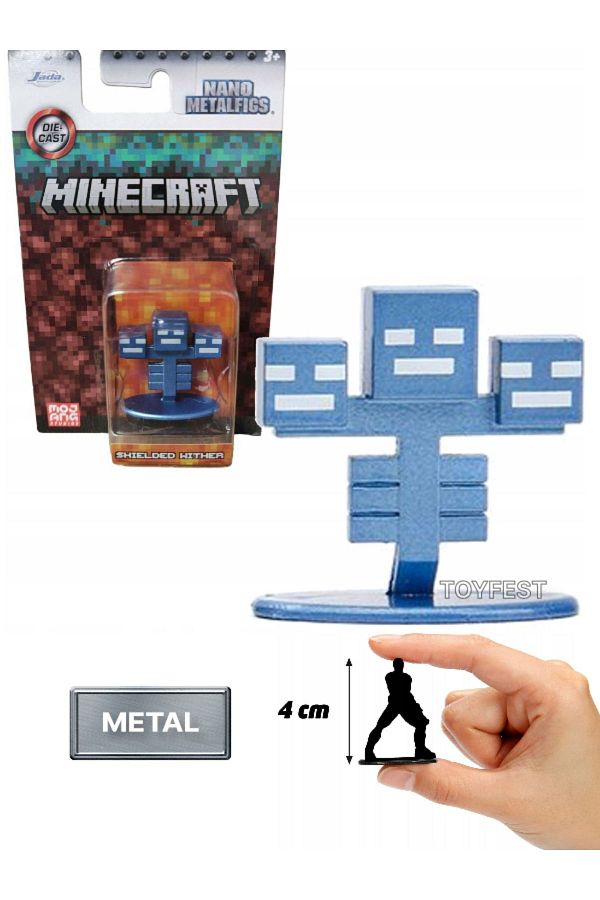 TOYFEST-Jada Nano Metalfics Minecraft Metal Casting Die - Cast Mini Figure - Shielded Wither - 4 cm 1