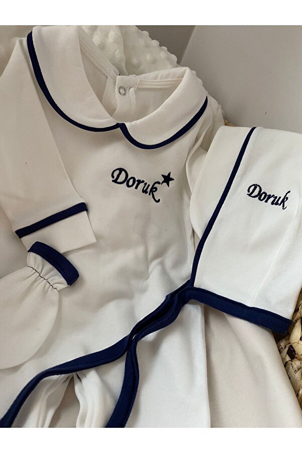 VolleM İsimli Yenidoğan Hastane Çıkışı 3'lü Tulum Set