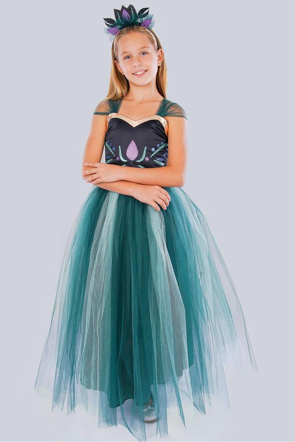 Buse&Eylül Bebe-Anna Frozen Girl's Birthday Party Concept Dress 1
