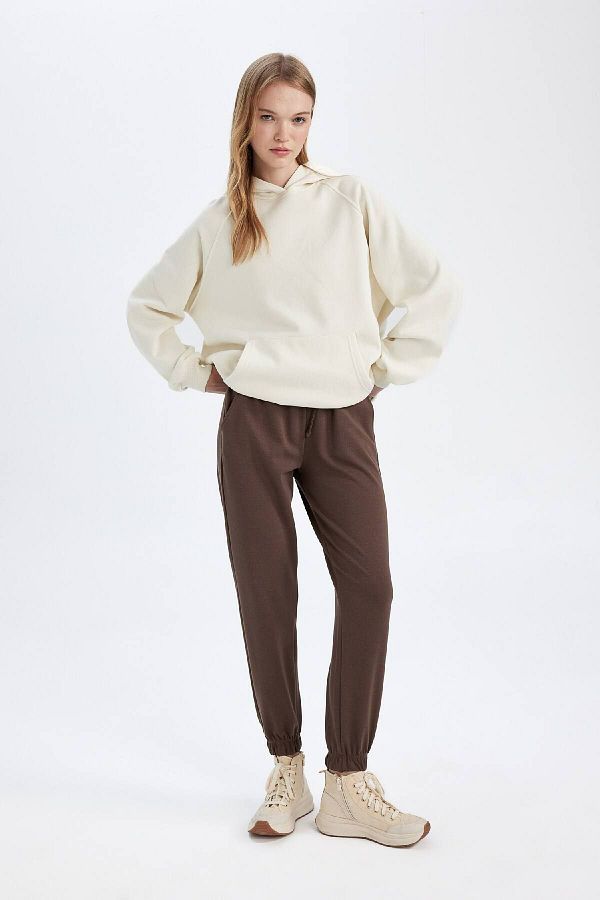 Defacto Long Length Regular Fit Jogger Sweatpants Elastic Waist Leg And Pocket S8381az24wn Trendyol