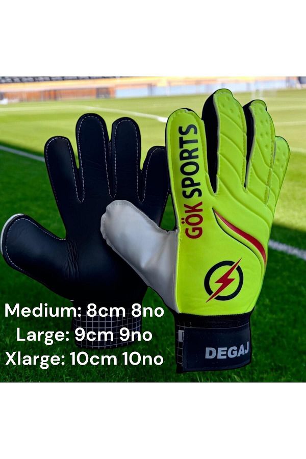 Gok Sports Degaj Adult Big Hooded Gloves Goalkeeper Gloves with Wrist Bandage