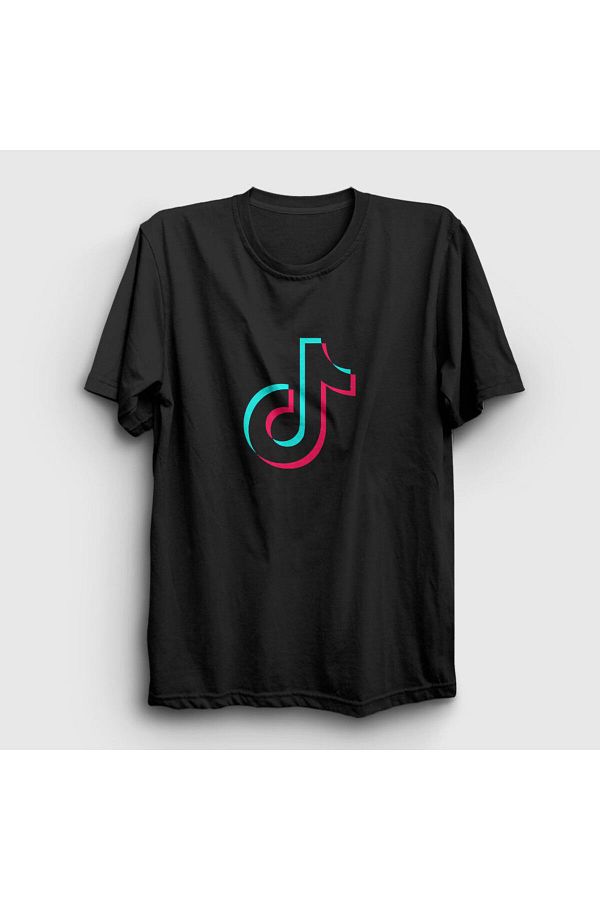 Presmono Unisex Black Tiktok Logo T Shirt 485850 Tt Trendyol