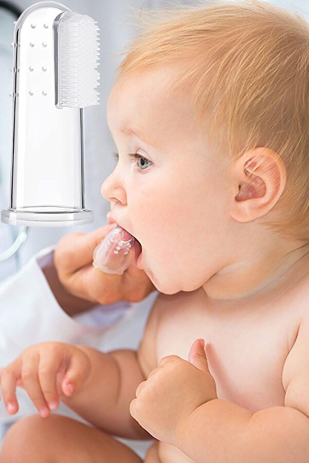 COZY SENSE Bebek Parmak Diş ve Damak Fırçası Silikon Hijyenik Kutulu Diş Bebek Diş Fırçası Anne ve Bebek Bakım