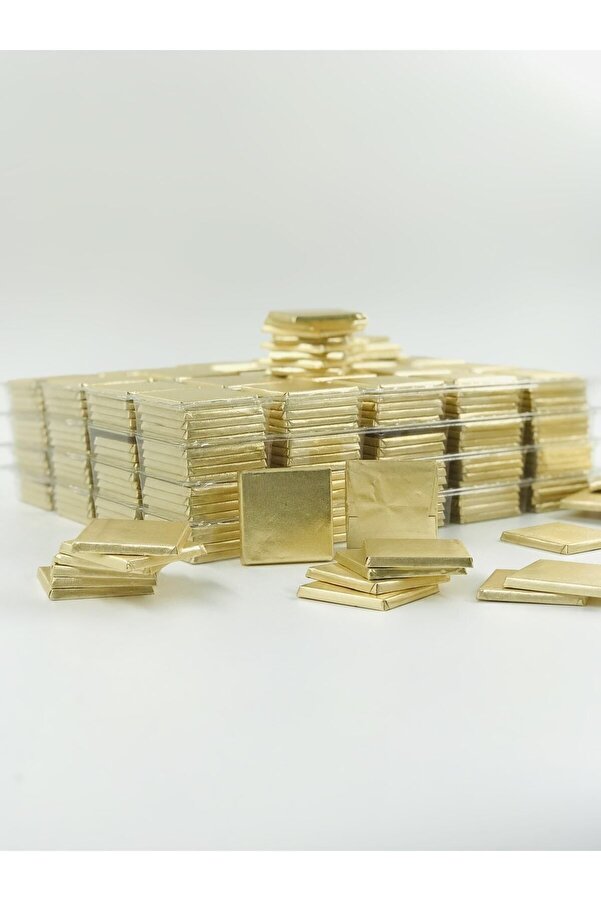 TuNa Chocolate Tuna Çikolata Altın Sargılı Sütlü Madlen 70 Adet Ikramlık Çikolata