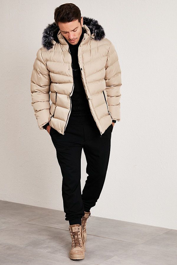 Faux fur hooded jumper hot sale
