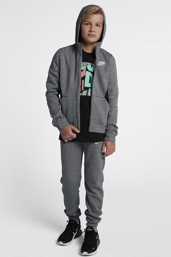 Nike Sportswear Full Track Suit Unisex Thick Children s Tracksuit Set Gray Trendyol