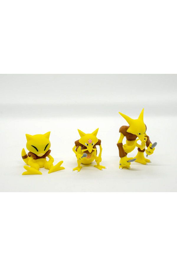 BloomLab-Pokemon Abra Kadabra Alakazam - 3D Model Evolution Set of 3 1