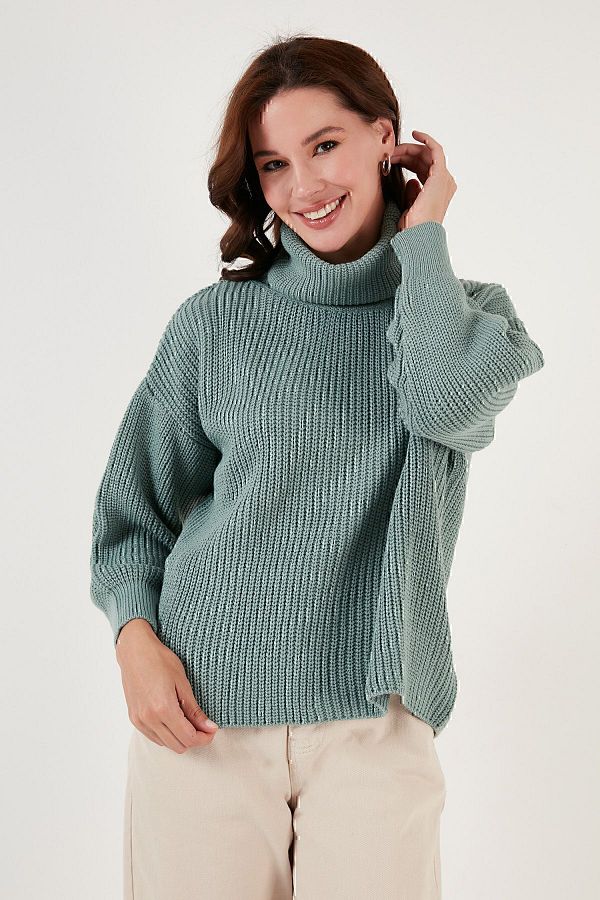 Lela-Turtleneck Oversize Knitted Pullover Sweater 4616001 1