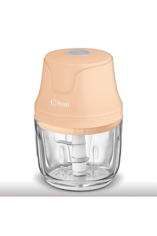 Kiwi 3 Bıçaklı Şarjlı Cam Gıda Doğrayıcı Kc-8204 Somon